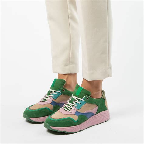 sneakers groen roze